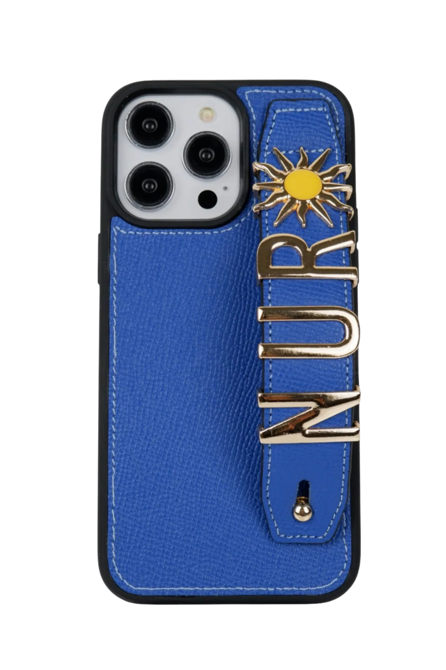 Charmlı Mavi Deri Kılıf