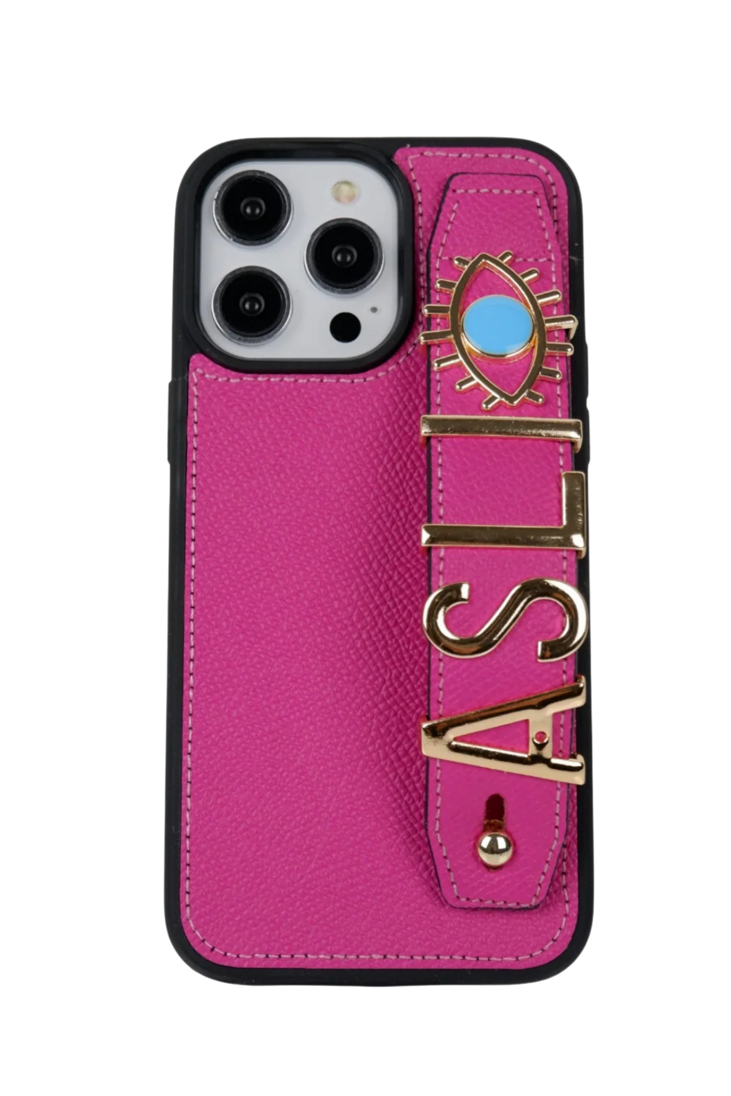 Charmlı Fuşya Deri Kılıf