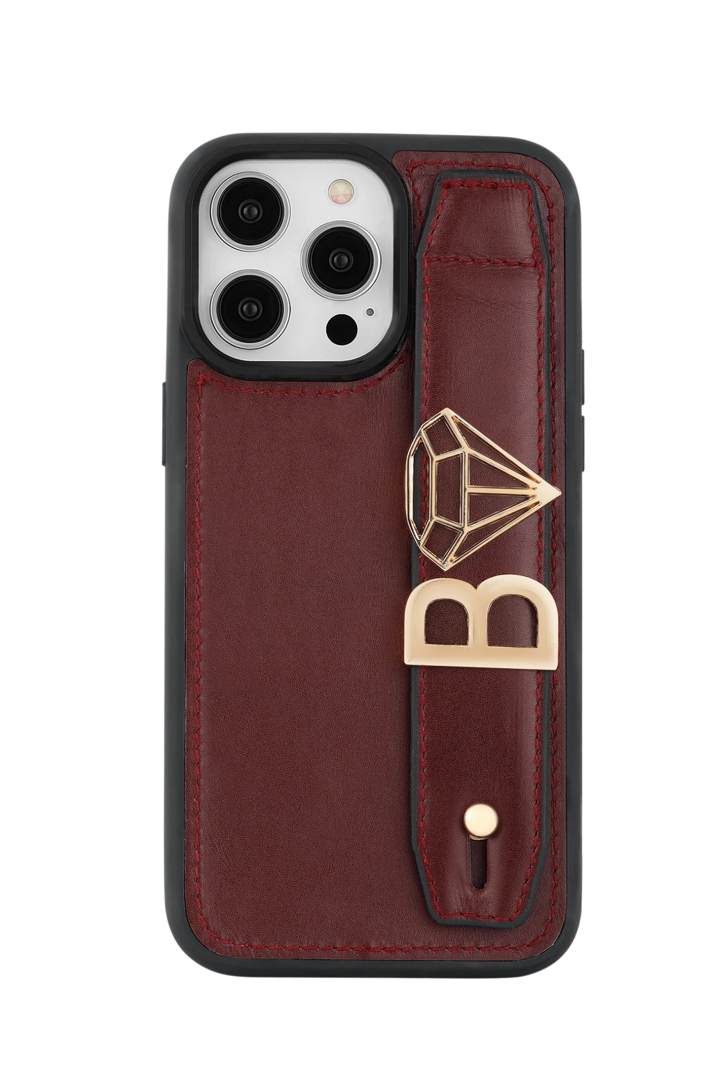 Charmlı Bordo Deri Kılıf