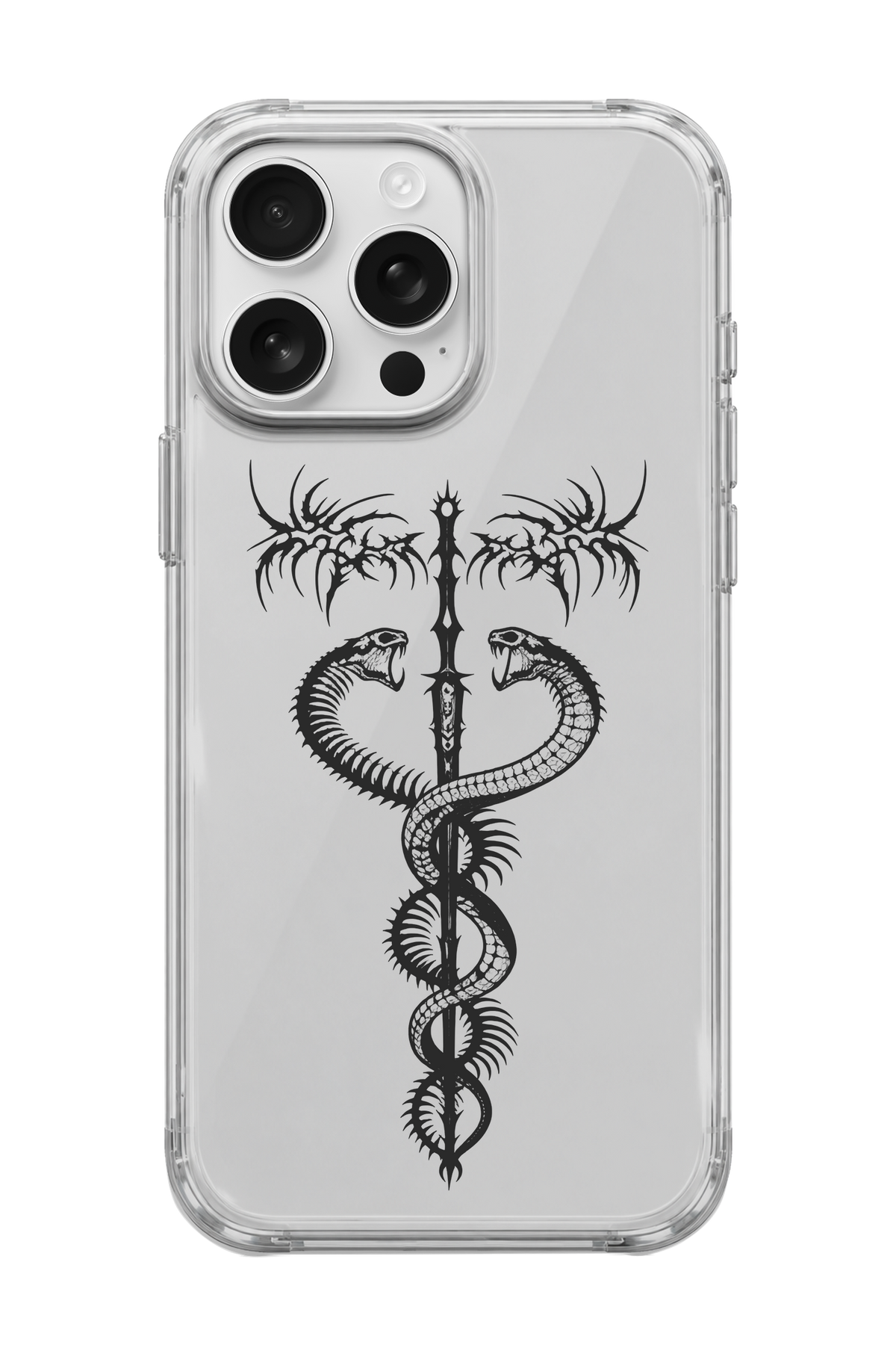 Twin Serpent Şeffaf Telefon Kılıfı RS008