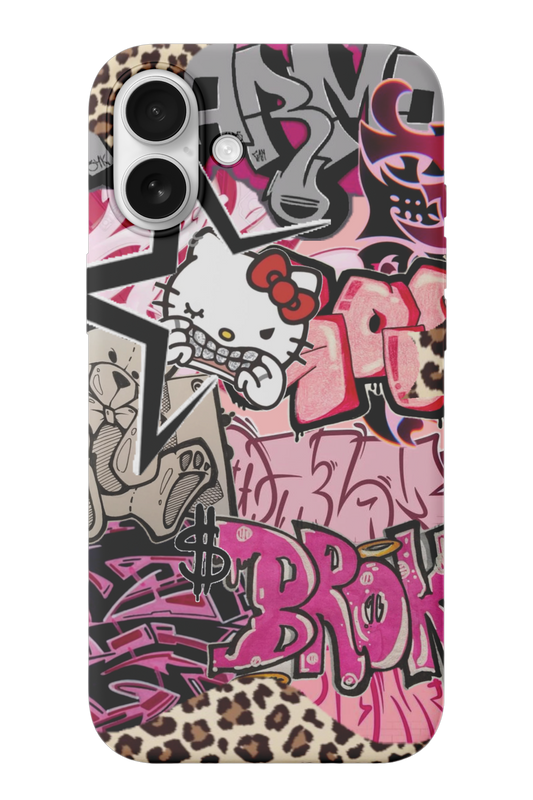 Pink Graffiti Telefon Kılıfı R397