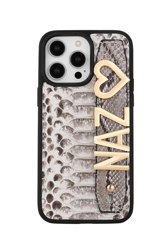 Charmlı Natural Piton Yılan Deri Kılıf