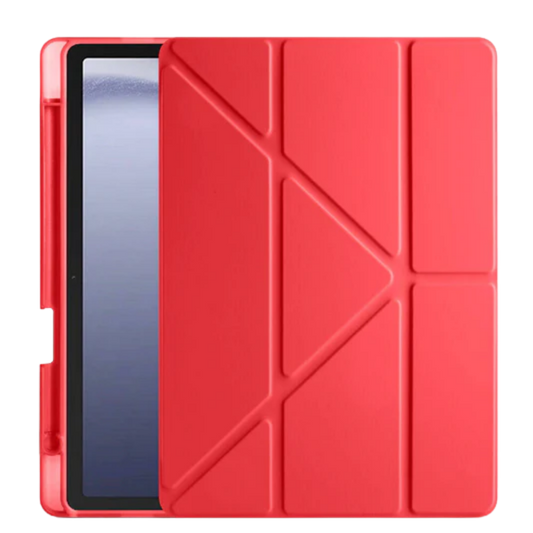 Üçgen Kalemlikli Smart Cover Tablet Kılıfı - Kırmızı