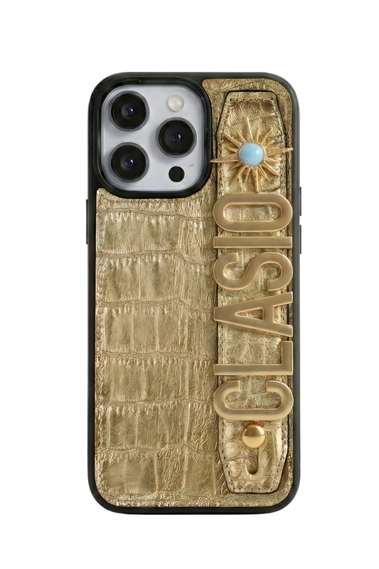 Charmlı Premium Gold Deri Kılıf