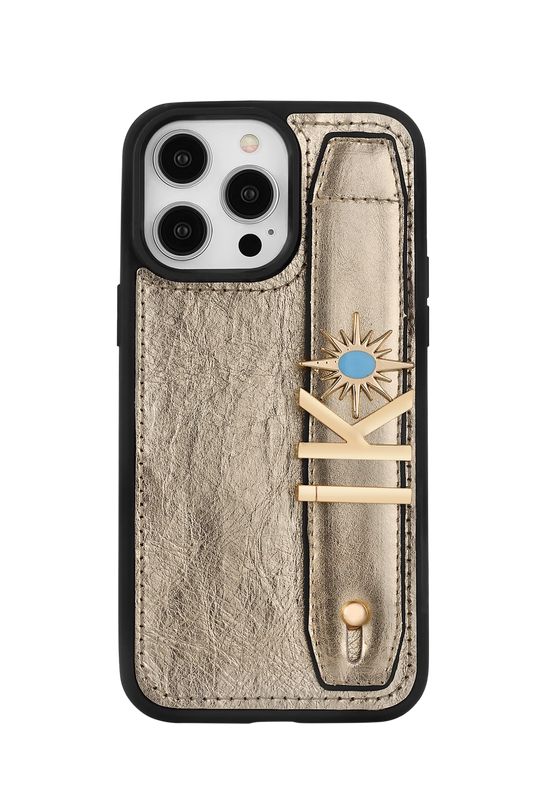 Charmlı Premium Gold Deri Kılıf