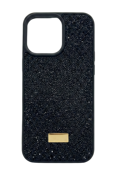Kristal Taşlı Lüks Telefon Kılıfı - Siyah