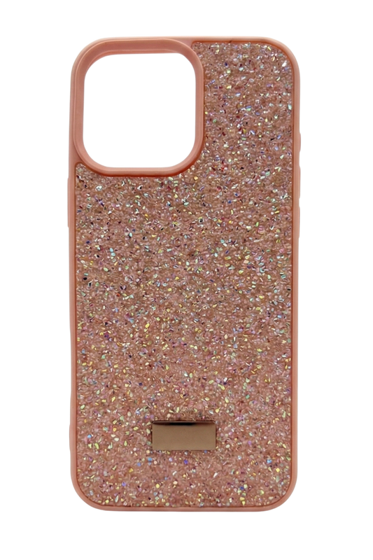 Kristal Taşlı Lüks Telefon Kılıfı - Pembe