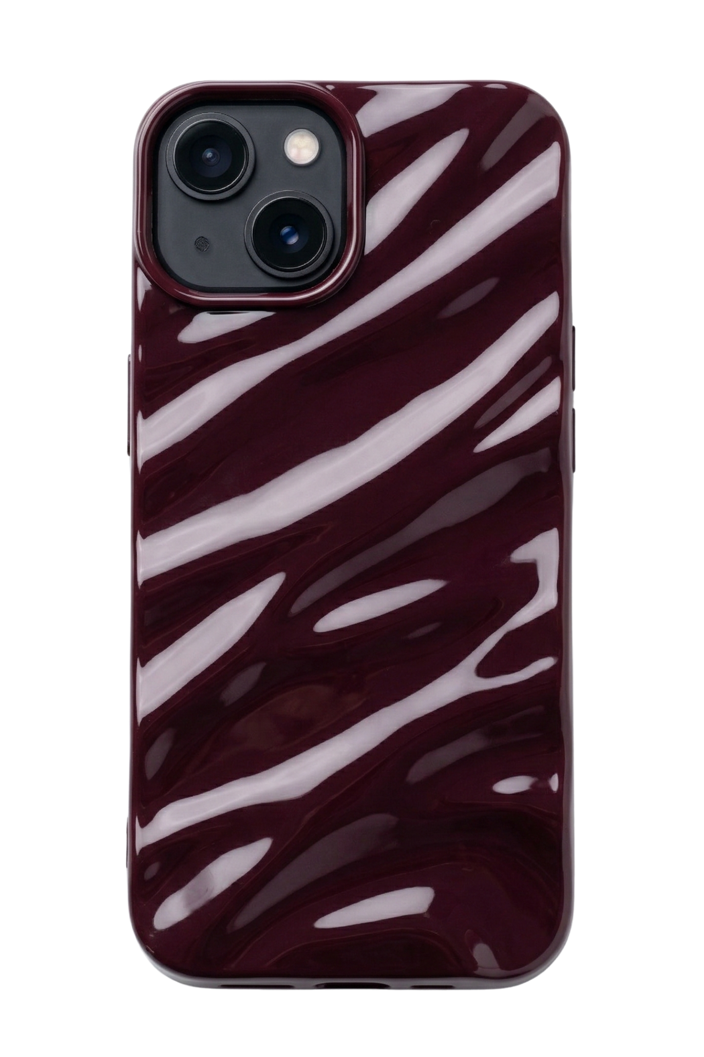 Bordo Dalgalı Telefon Kılıfı