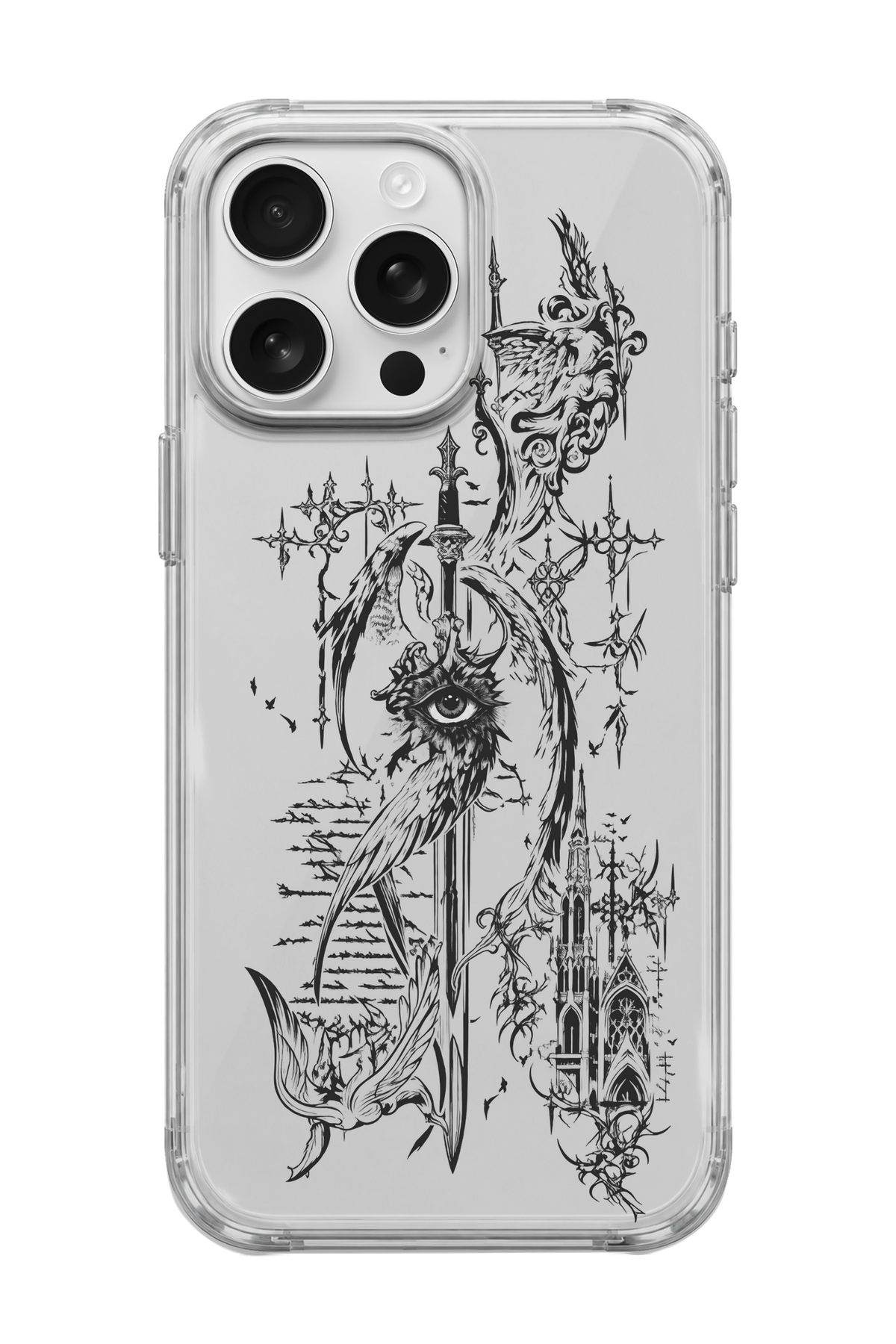 Gothic Vision Şeffaf Telefon Kılıfı RS002