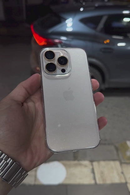 Simli Sararmaz Şeffaf Telefon Kılıfı